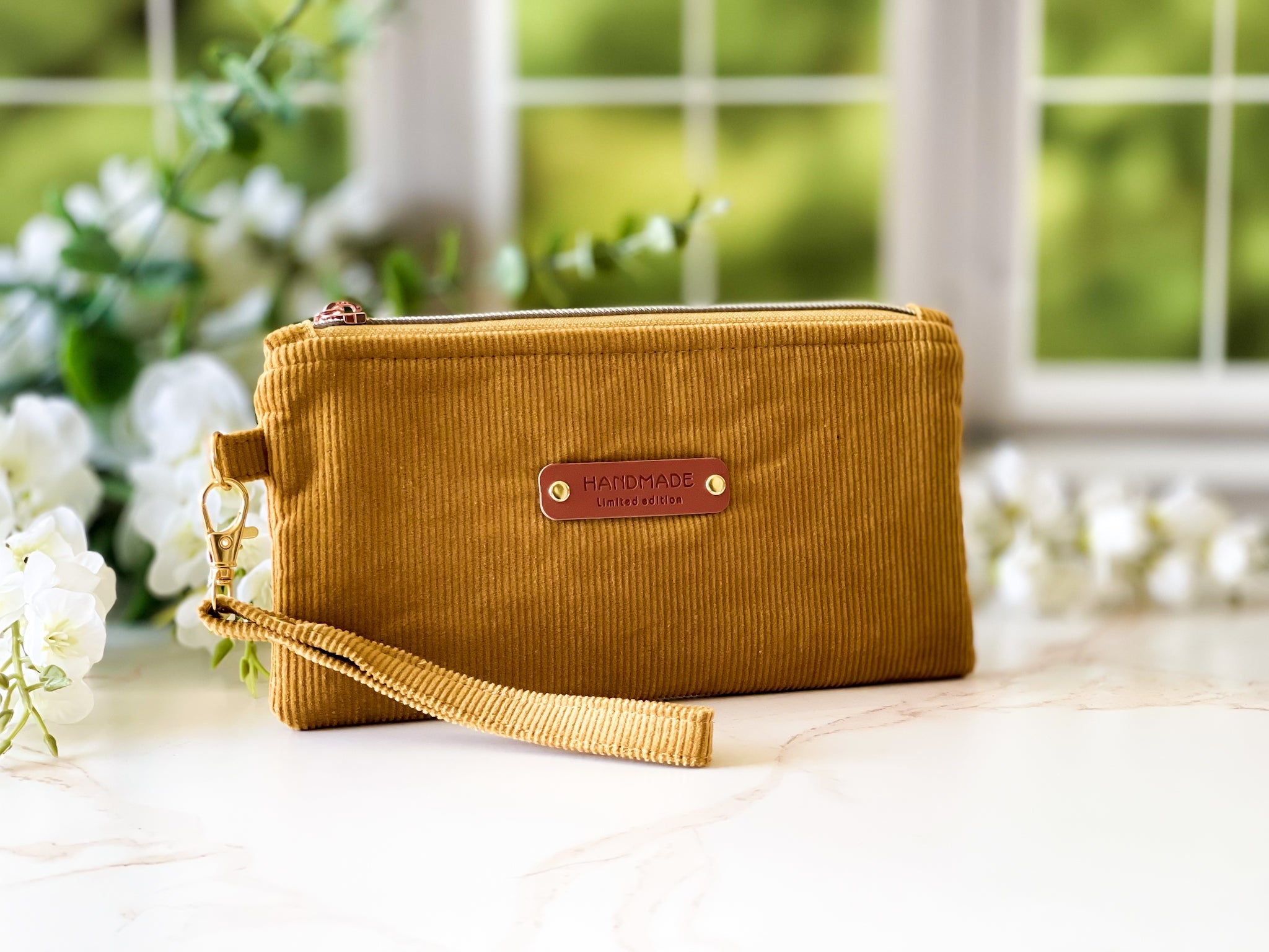Mustard Corduroy Wristlet Pouch | The Corduroy Collection