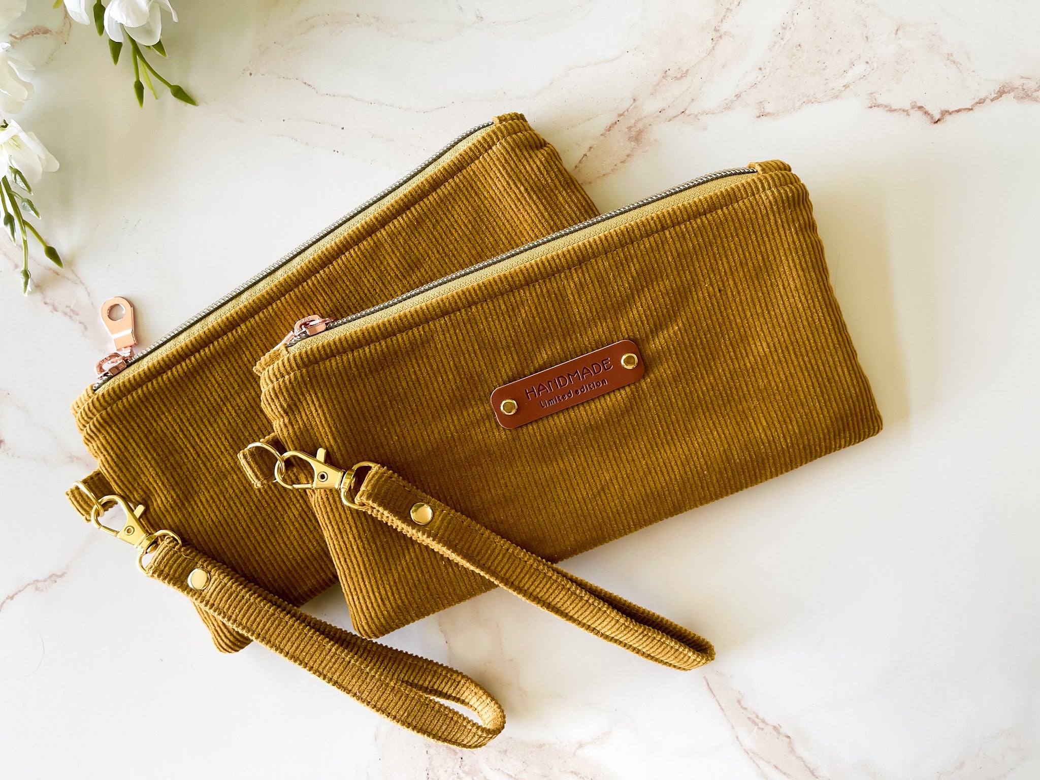 Mustard Corduroy Wristlet Pouch | The Corduroy Collection