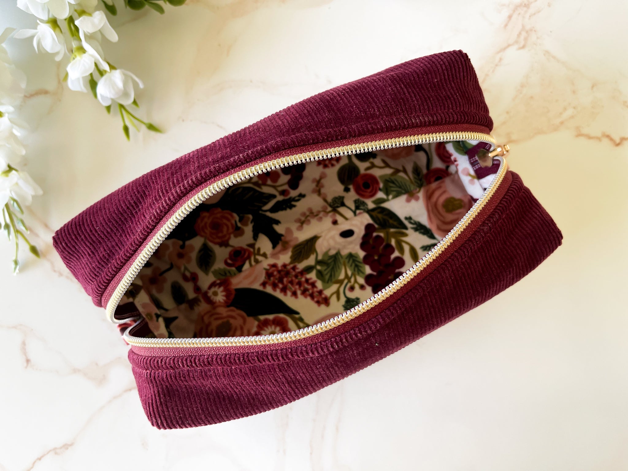 Merlot Corduroy Boxy Bag | The Corduroy Collection