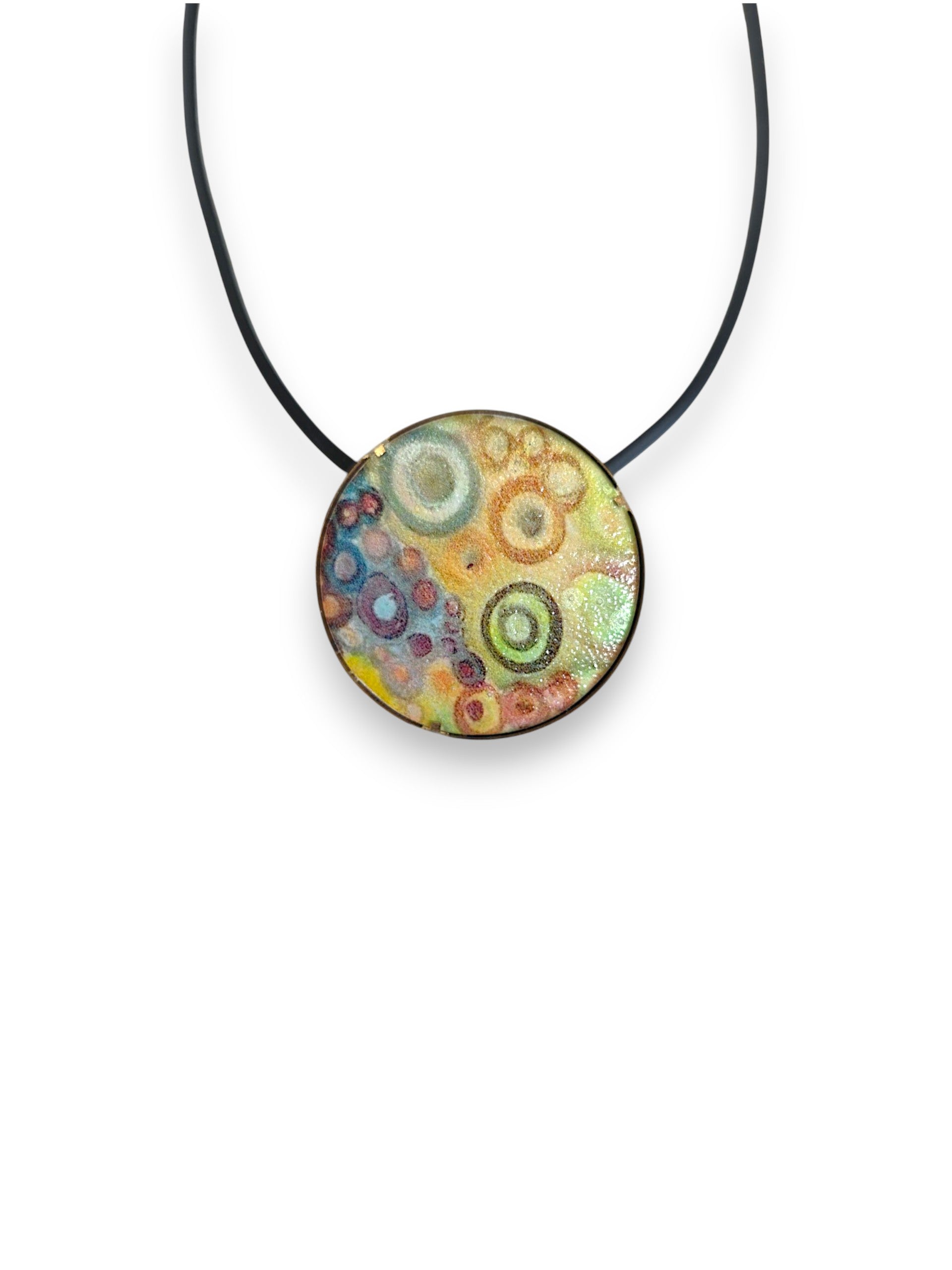 Circular Doodle Decal Necklace III