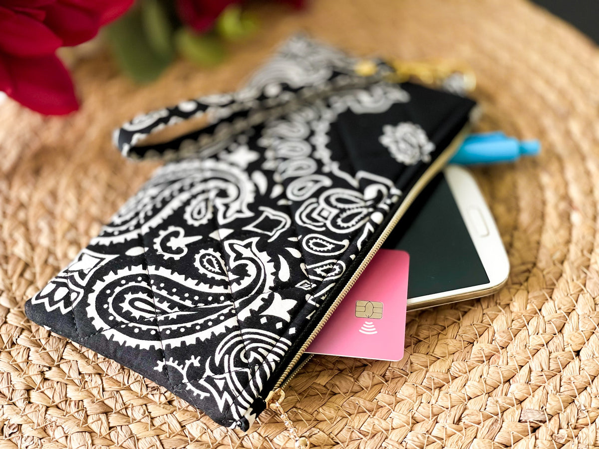 Quilted Wristlet Pouch — The Diplomat