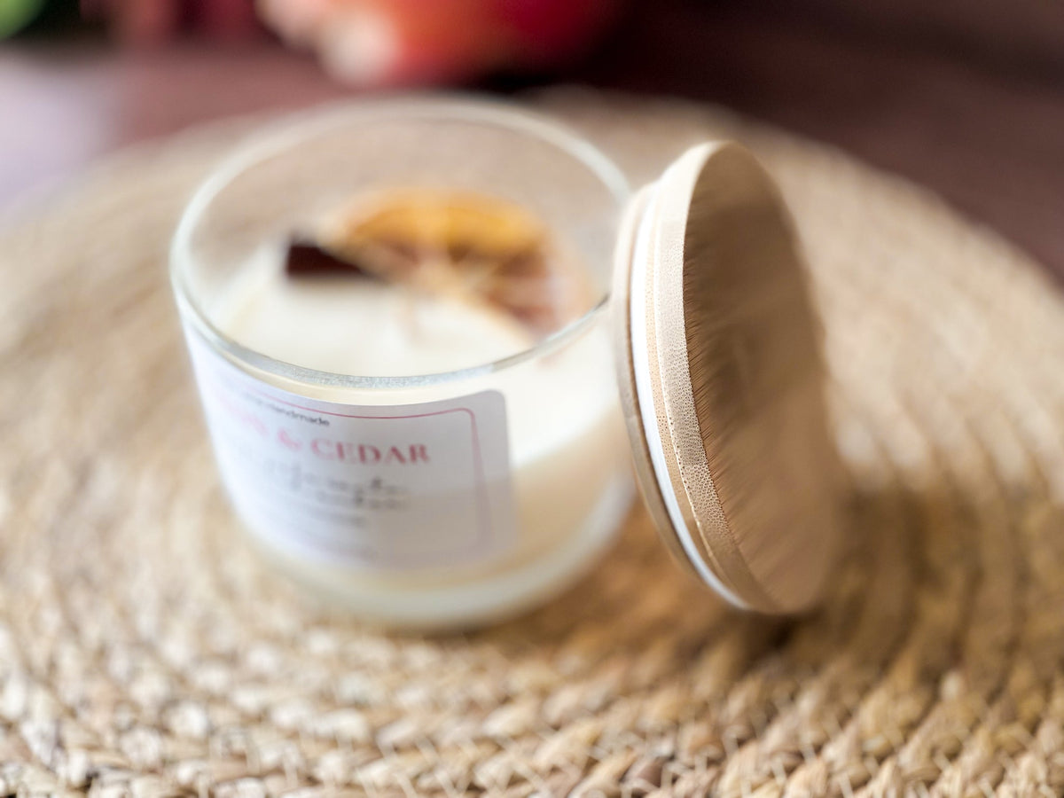Saffron & Cedar Soy Wax Candle