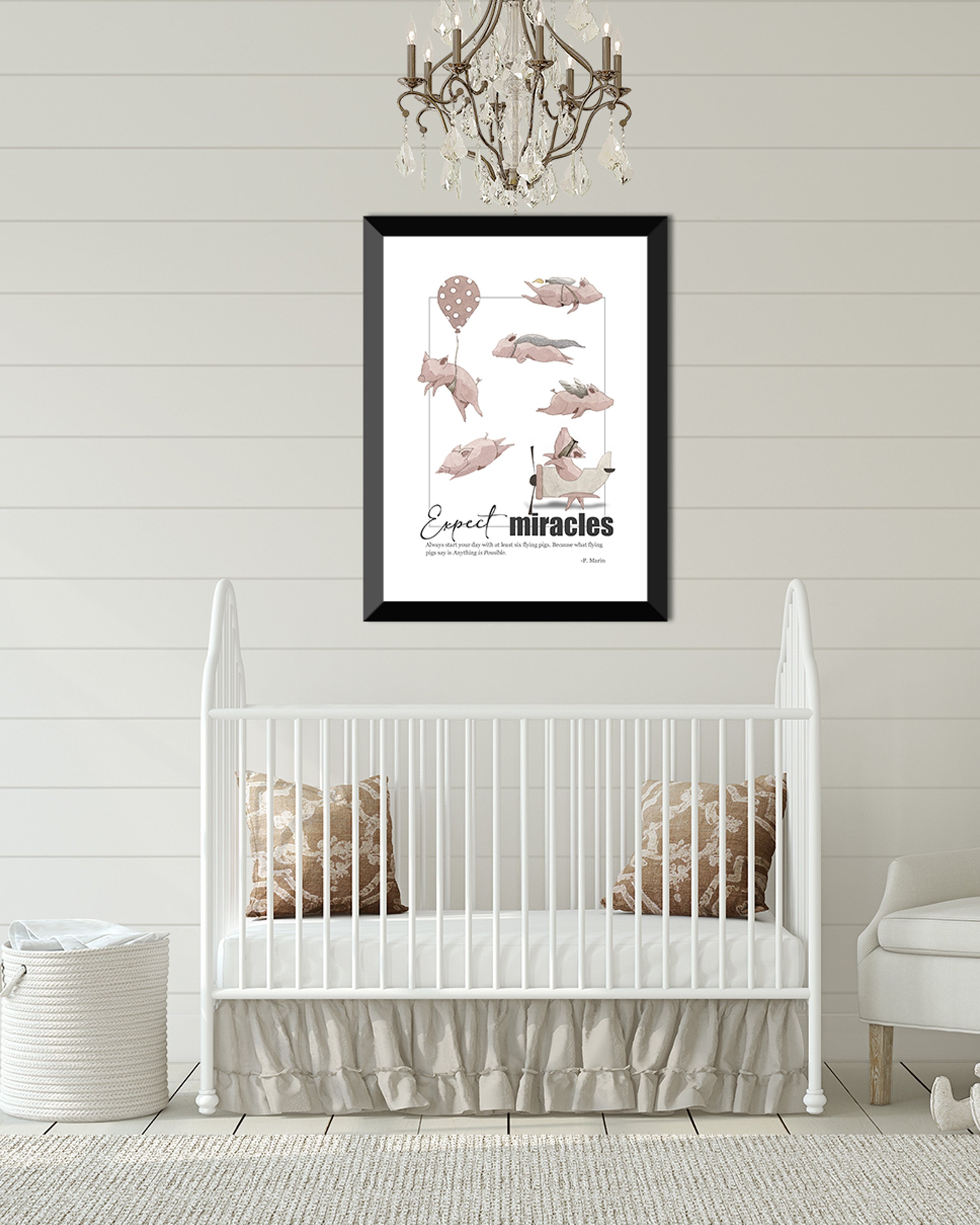 Art Print - Six flying Pigs