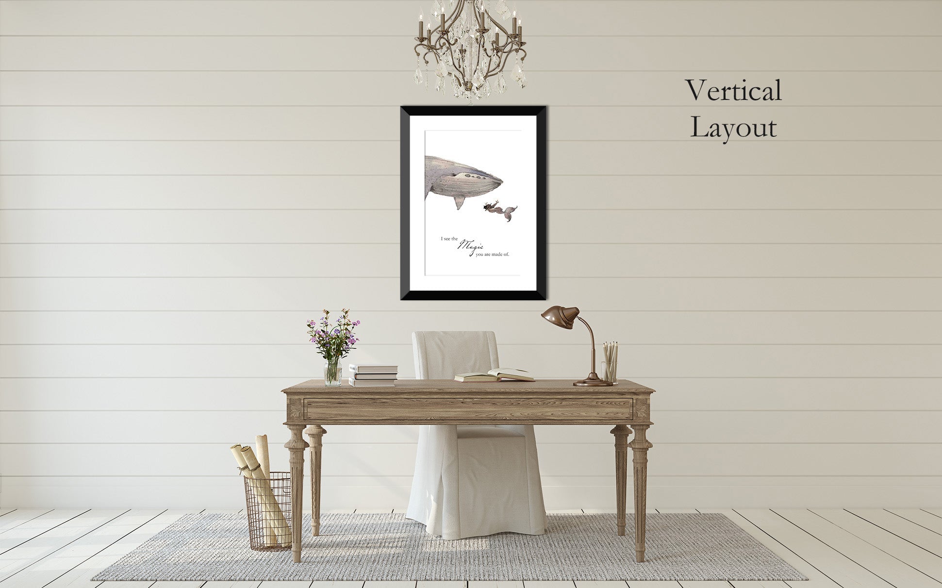 Art Print - Whale and Mermaid: The Magic You are Made of