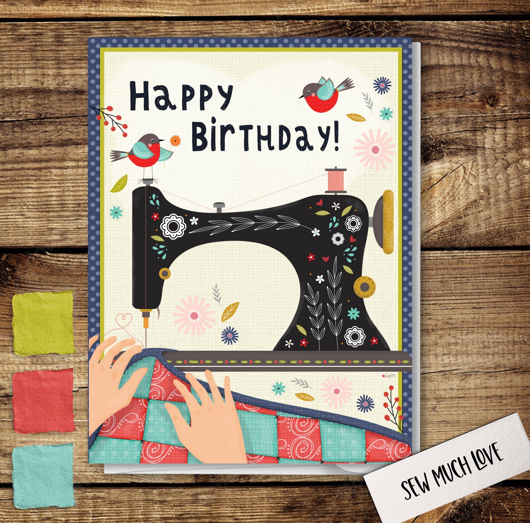 Sew Much Love Birthday Card