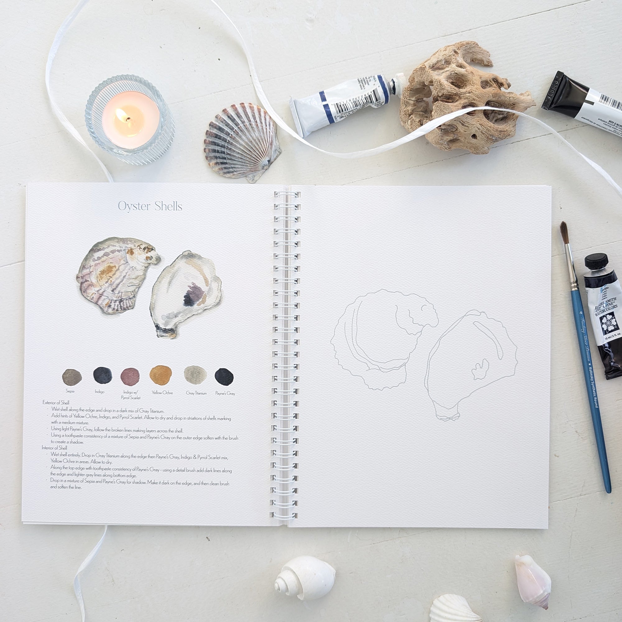 Coastal Watercolor Workbook
