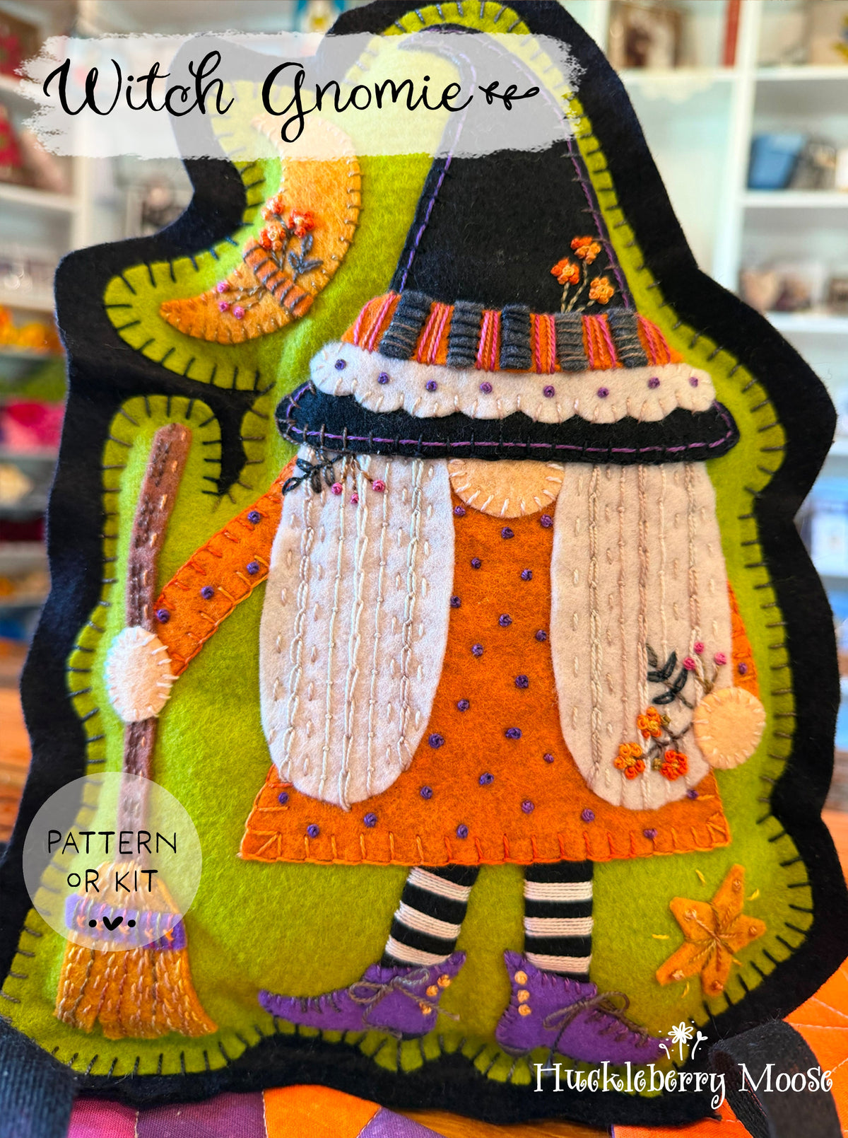 SO BOOTIFUL WITCH GNOMIE - Pattern or Kit