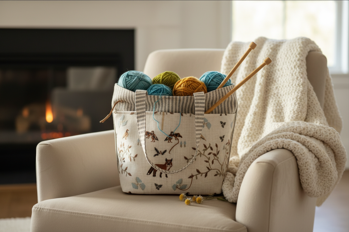 Foxy Project Tote - Needle Arts/Craft Carryall