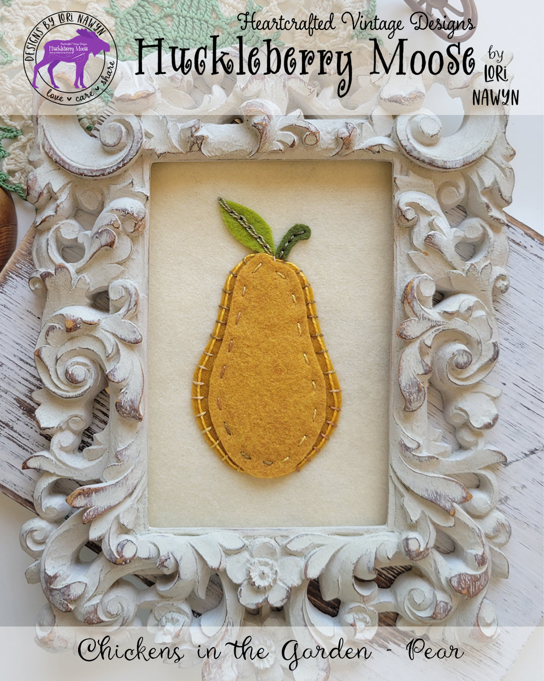 CHICKENS IN THE GARDEN: PEAR - Pattern or Kit