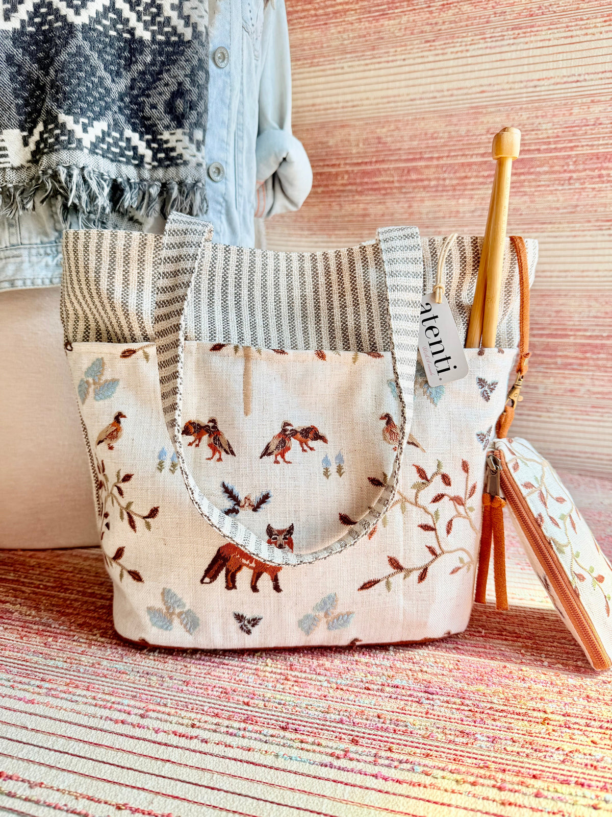 Foxy Project Tote - Needle Arts/Craft Carryall