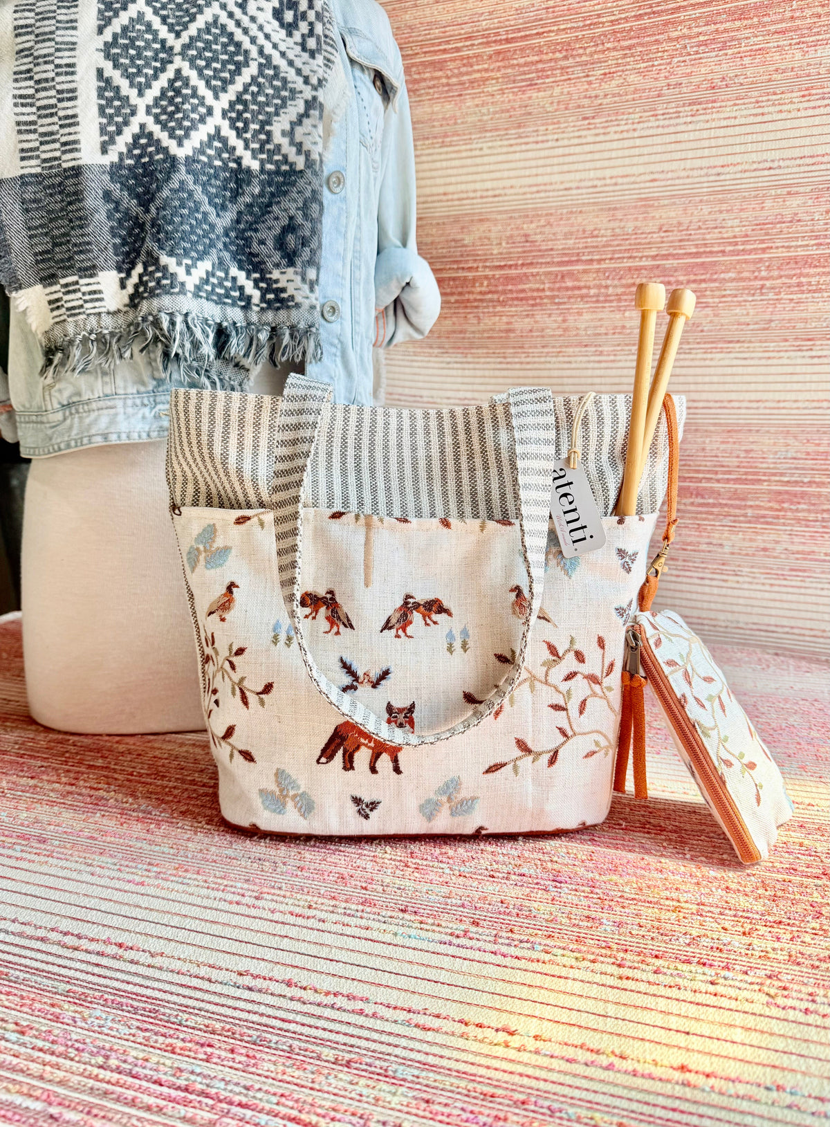 Foxy Project Tote - Needle Arts/Craft Carryall